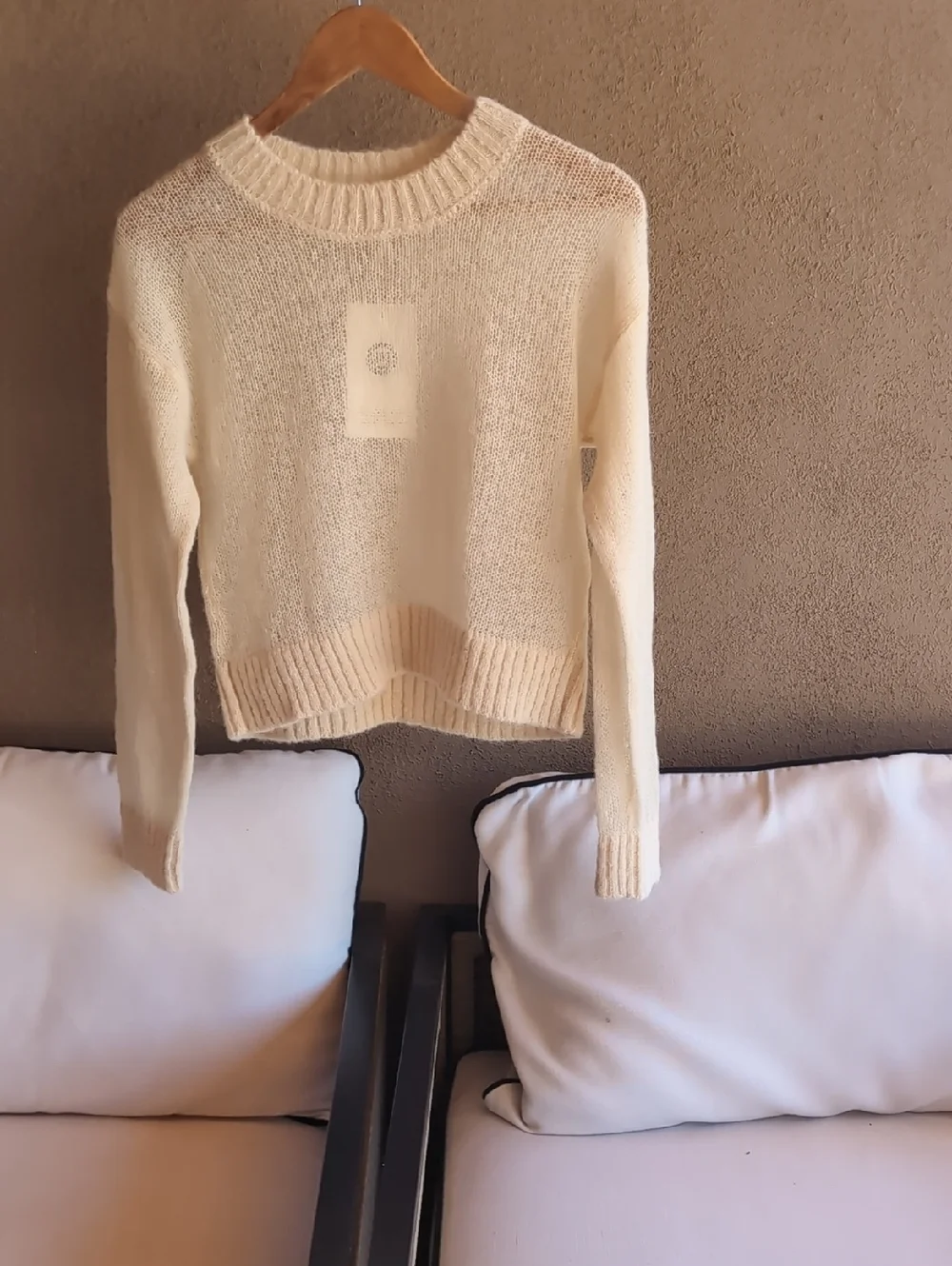 NWT Sézane Keith Sweater In Ivory Size M Alpaca Wool Blend